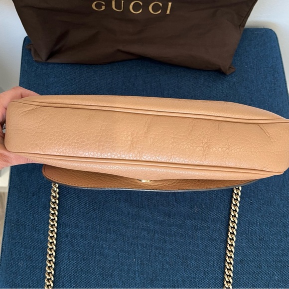 Gucci Soho Crossbody Chain Leather Handbag with Original Duster and Tags in Rose - Picture 9 of 16